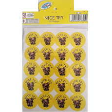 NICE TRY (60 STICKERS)   